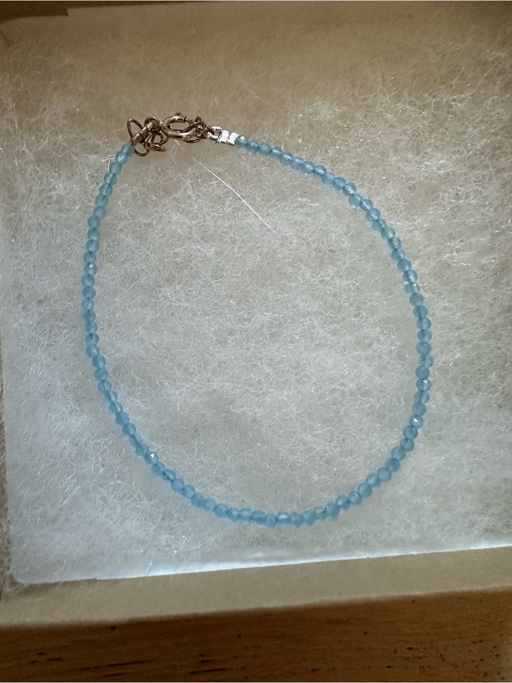 Delicate Light Blue Beaded Bracelet